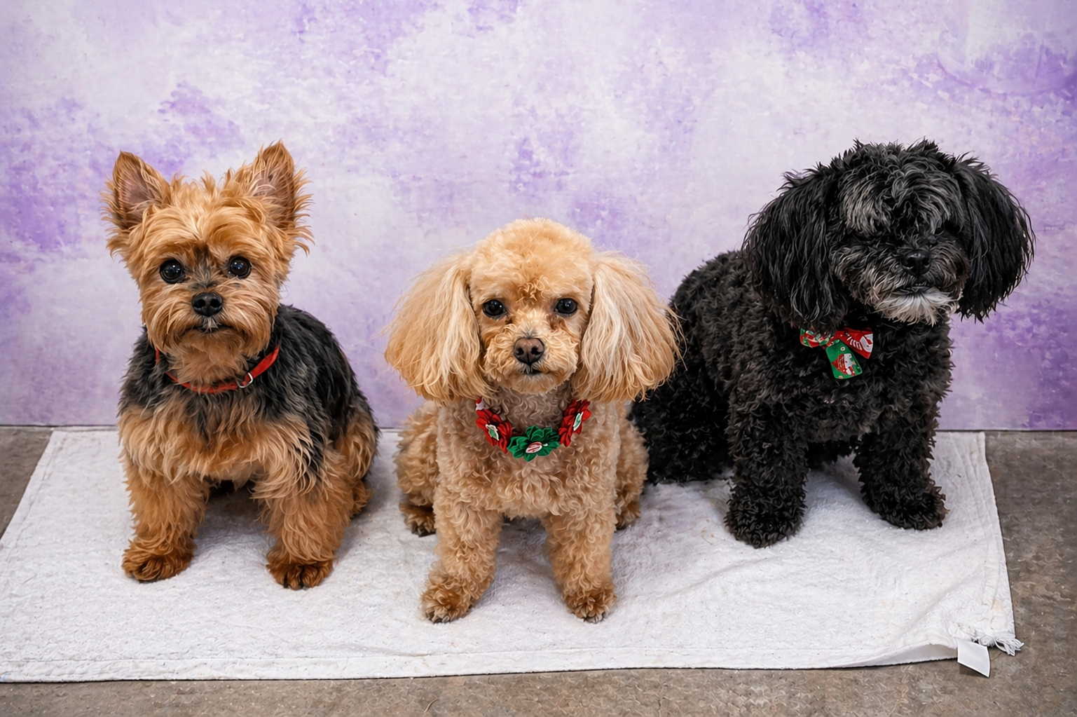 Happy dogs in a clean, calm care environment